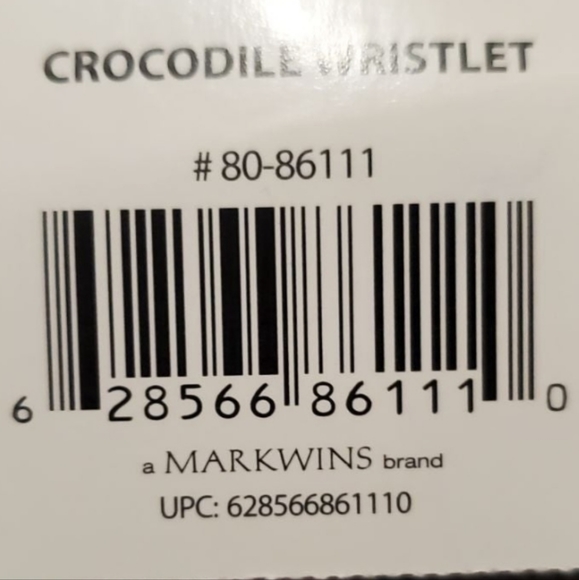 London Soho New York Crocodile Wristlet/Purple Alligator Makeup / Cosmetic Bag. - Picture 9 of 9